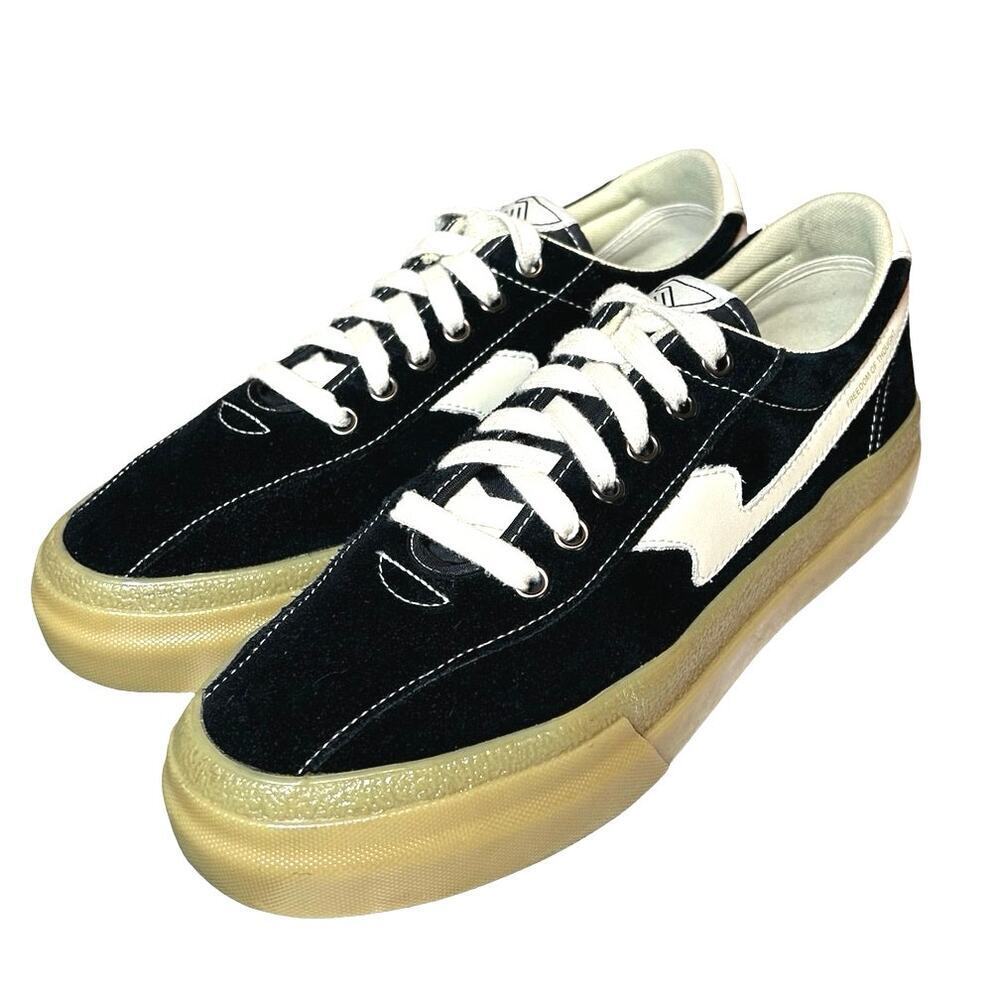 SWC Men’s Dellow S-Strike Suede Shoes Black/White/Gum Size 41-M-8, W-10